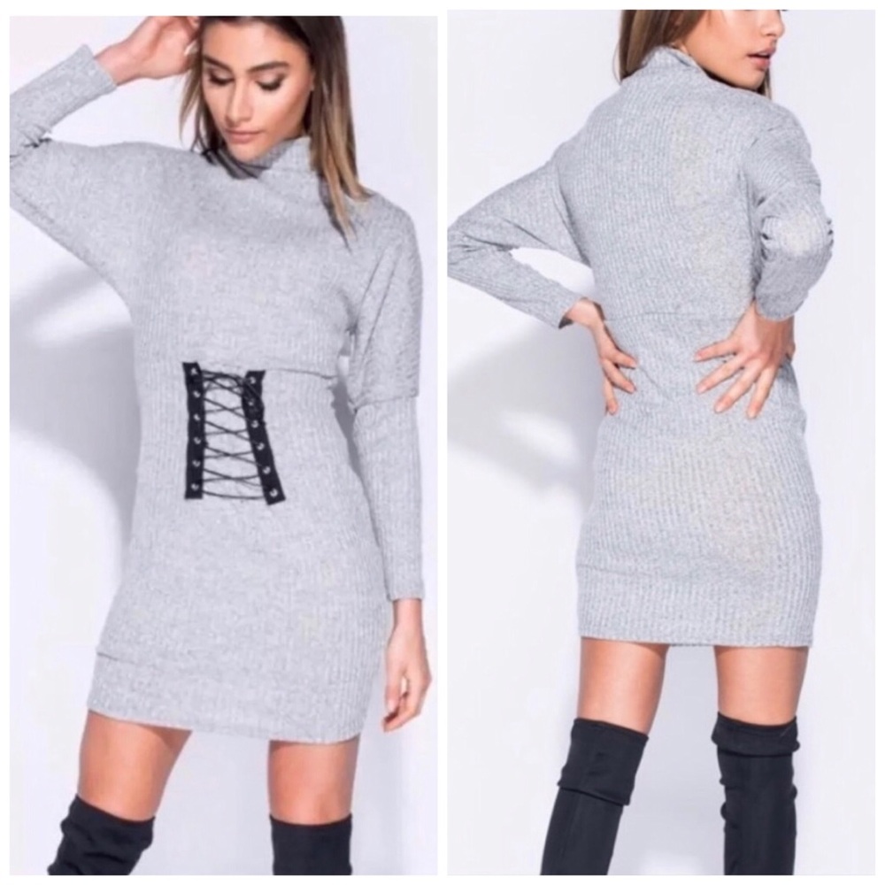 Sexy Long sleeve Corset Dress